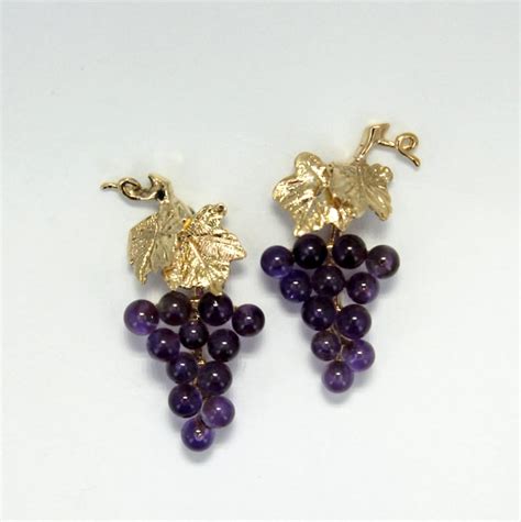 ycl jewels grape earrings.